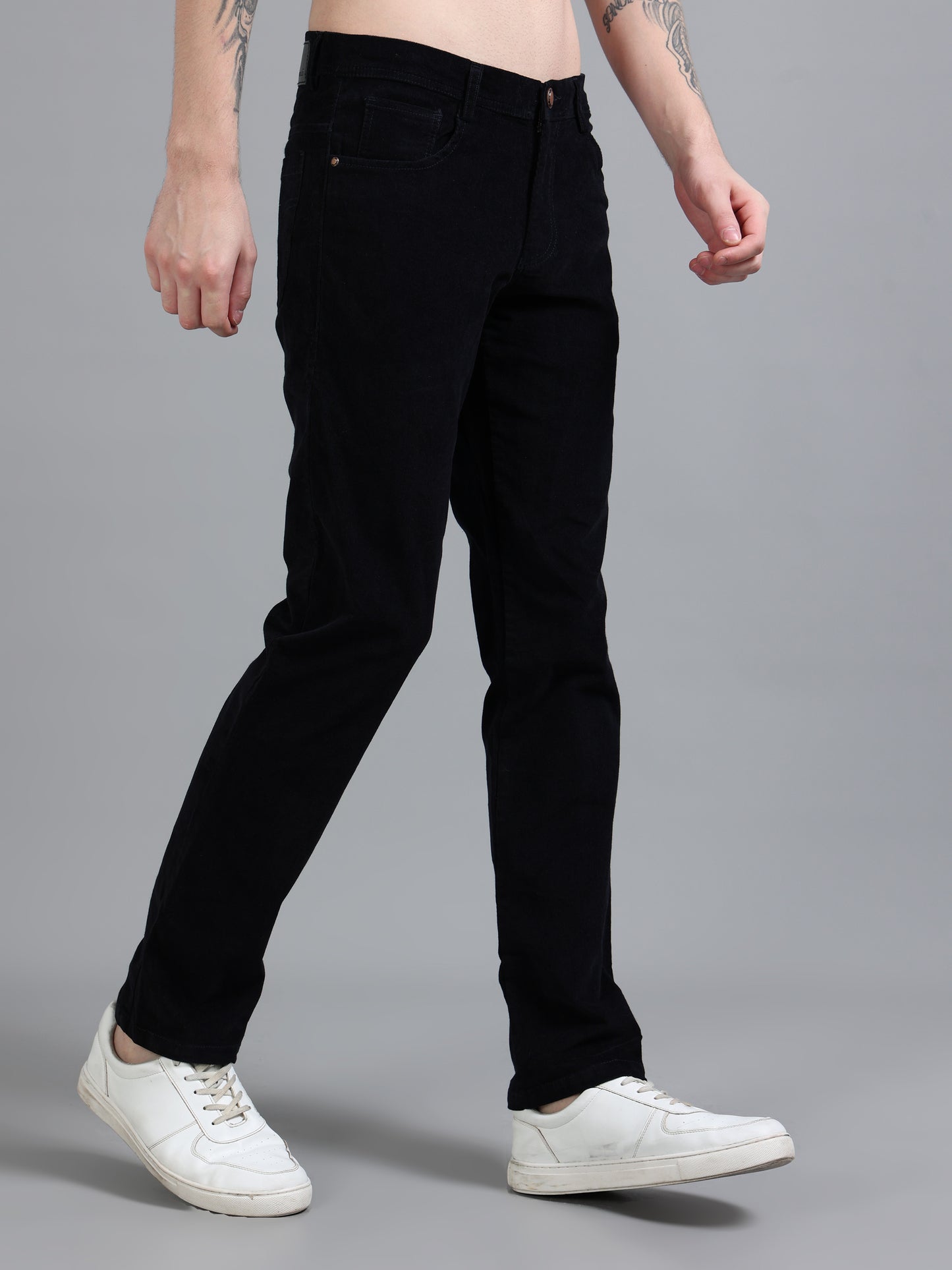 Black Corduroy Trousers for Mens