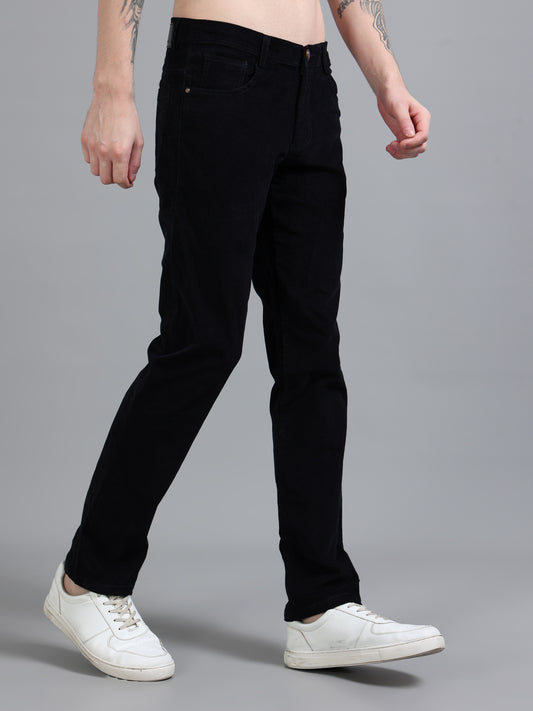 Black Corduroy Trousers for Mens