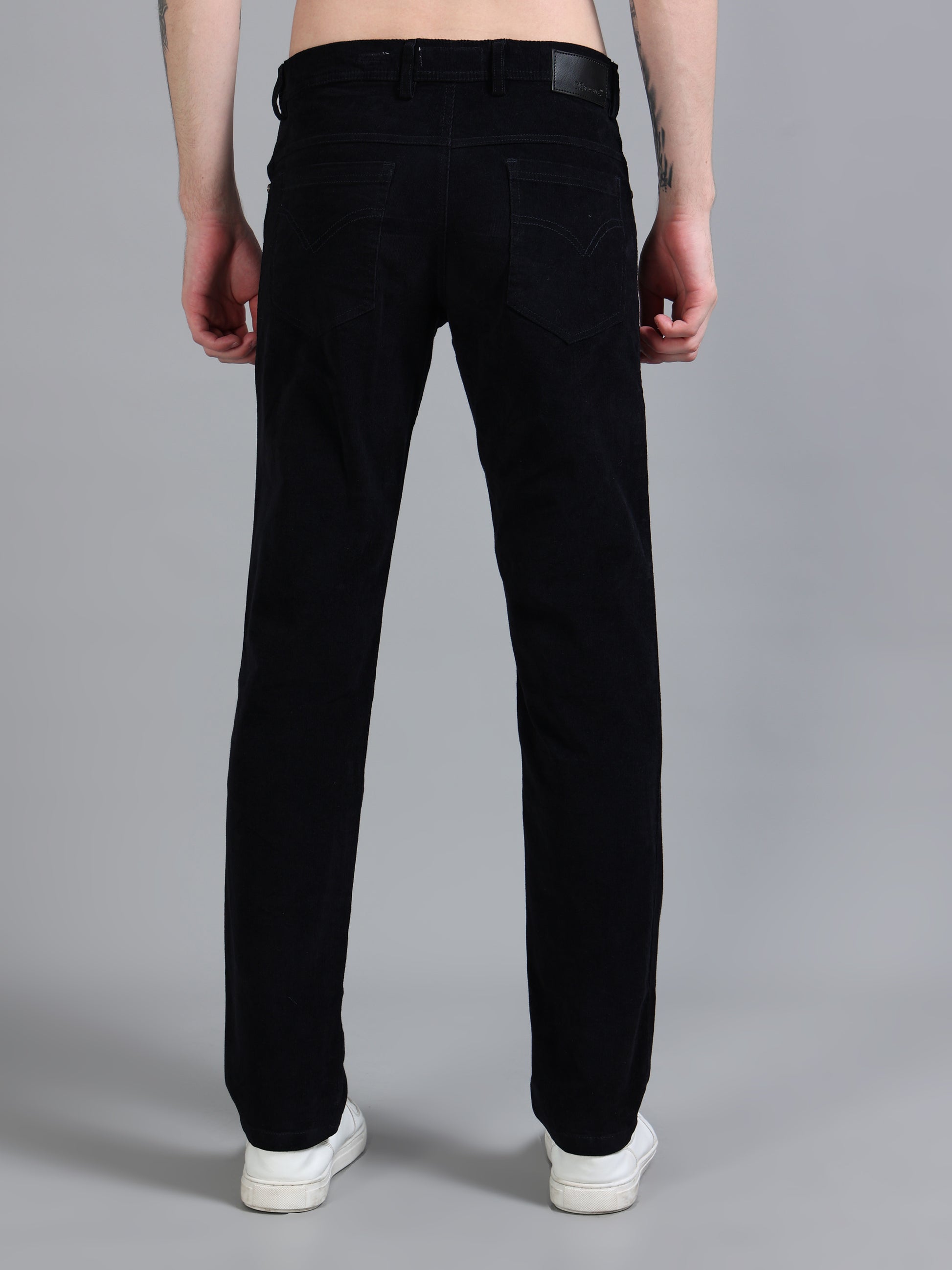 Black Corduroy Trousers for Mens