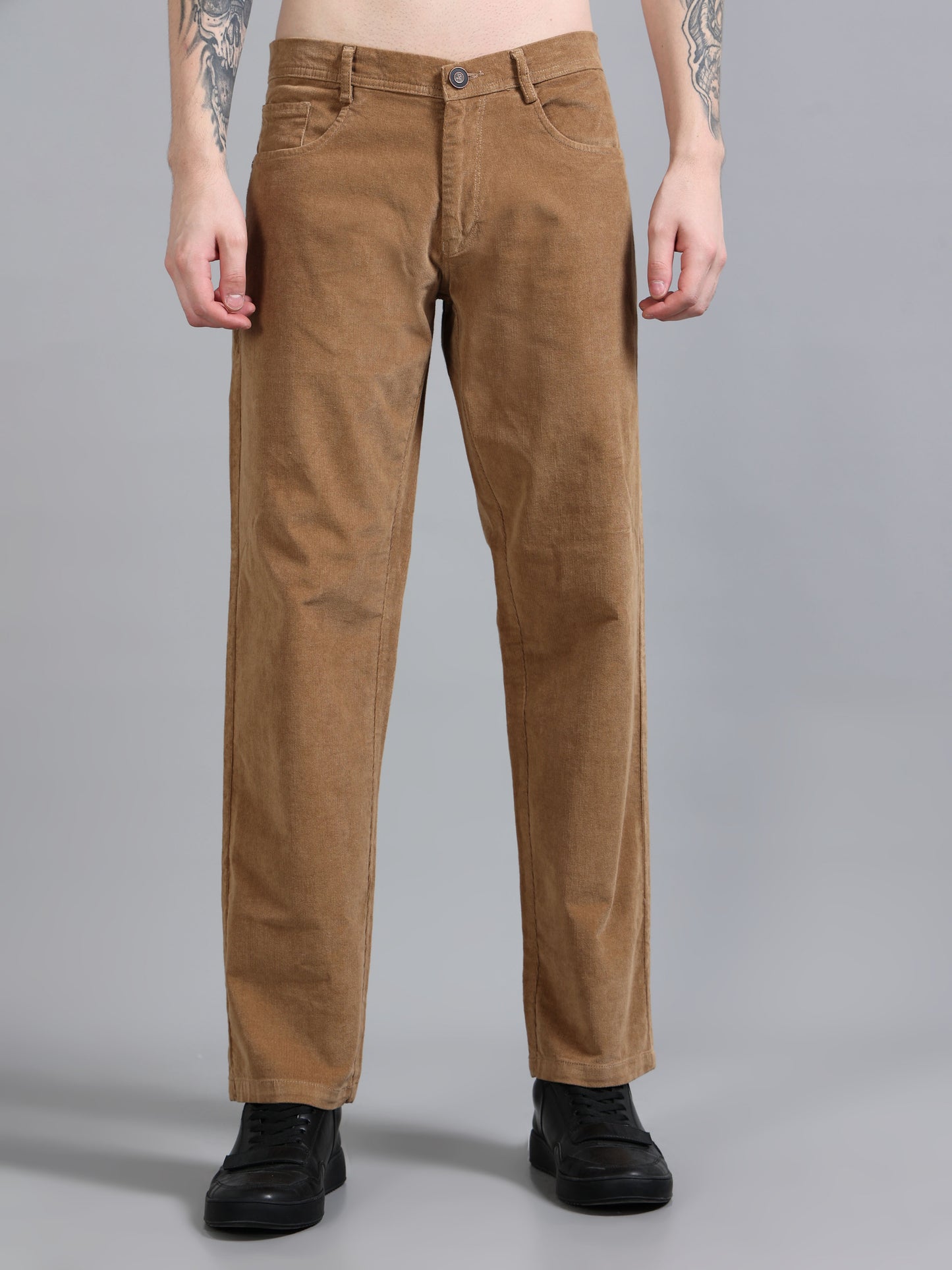 Corduroy Light Khaki Trousers for Men