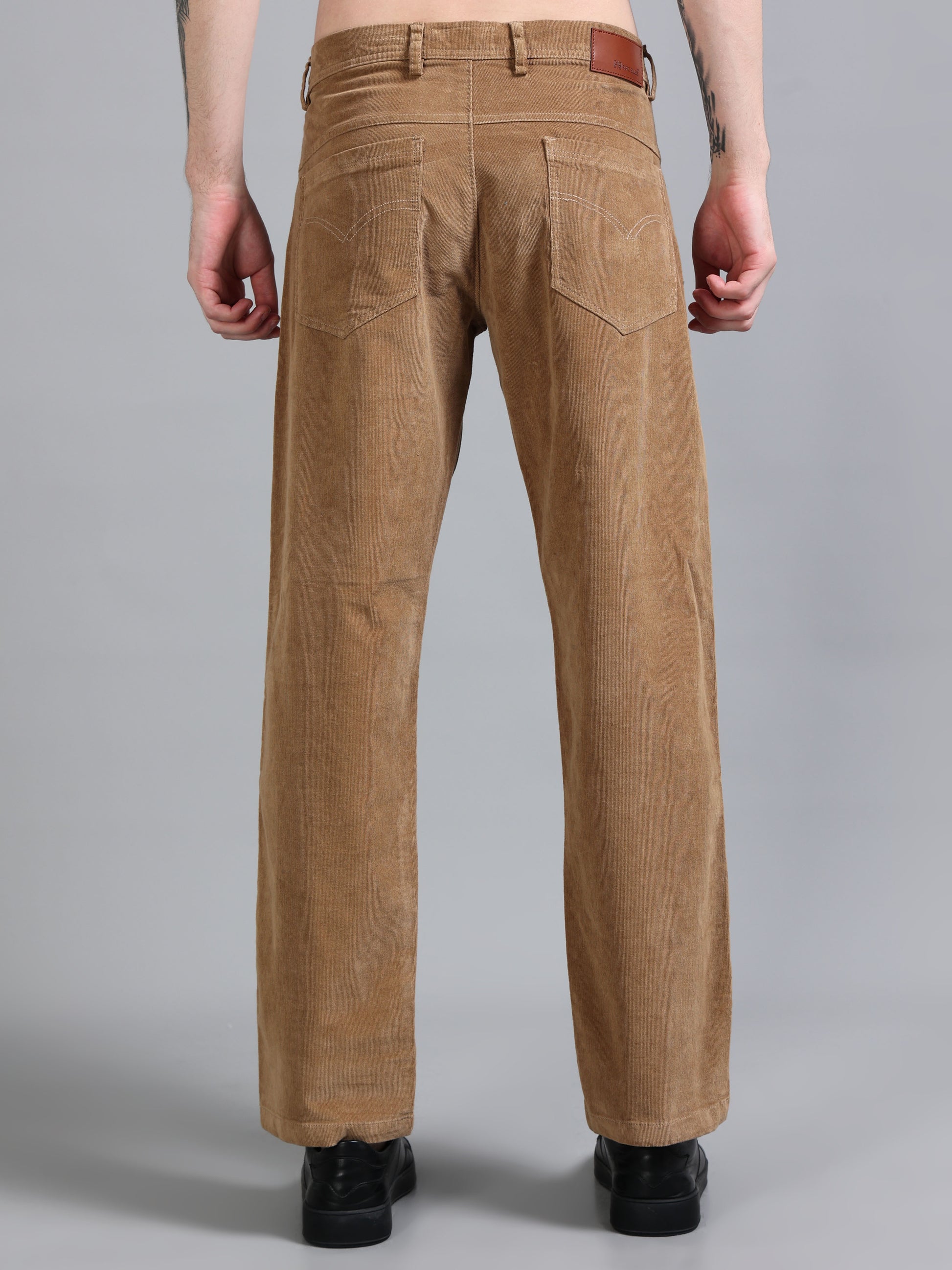 Corduroy Light Khaki Trousers for Men