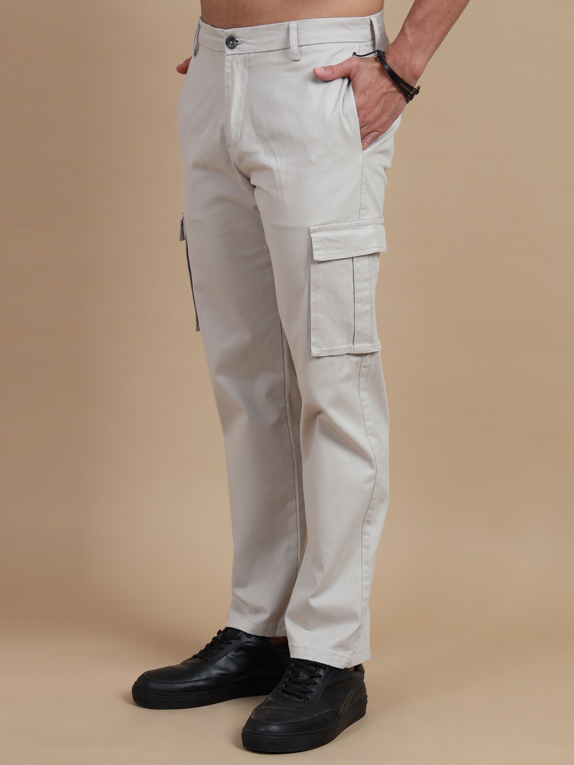  Cream Cargo Pants​ for Men