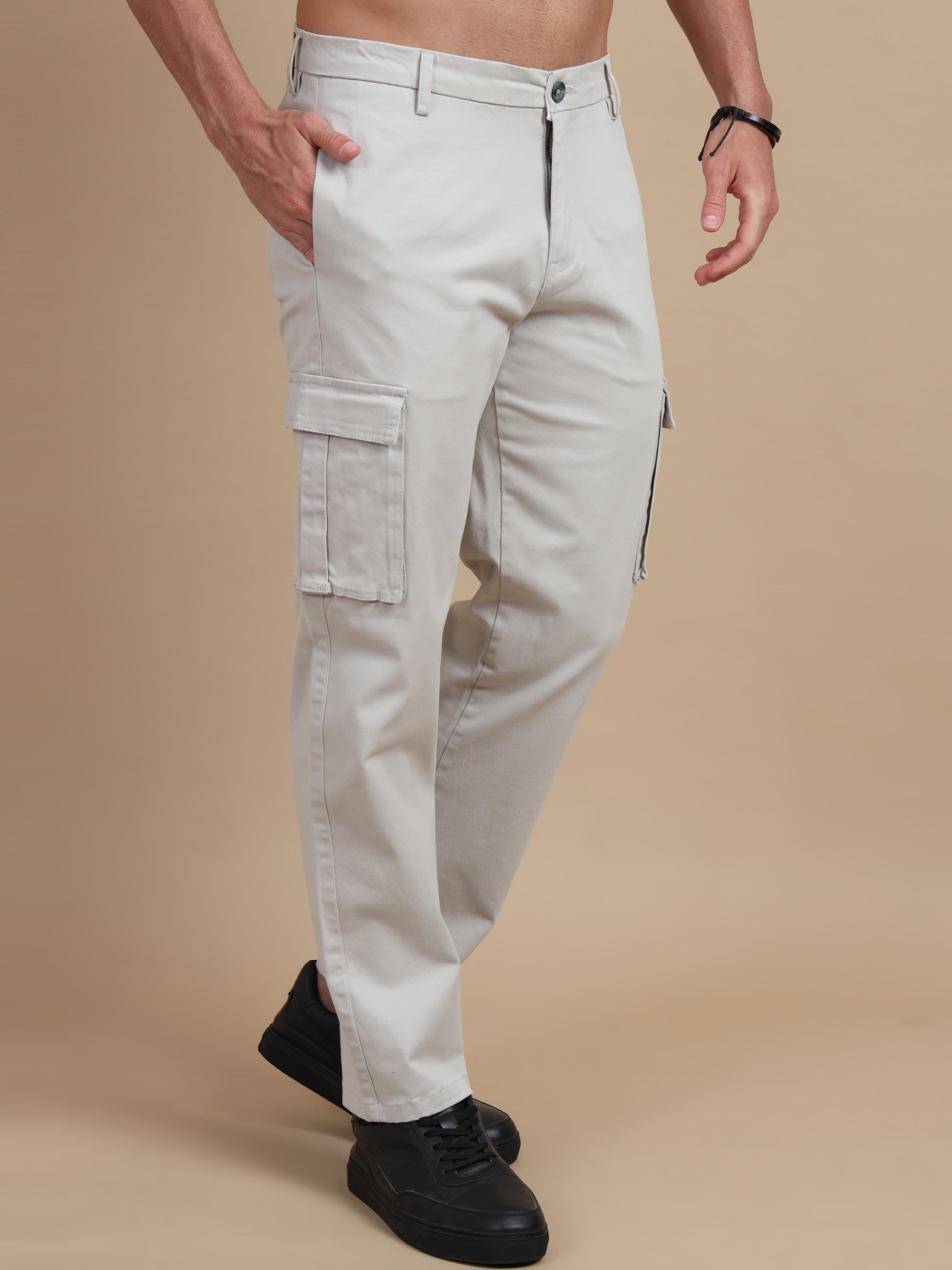  Cream Cargo Pants​ for Men