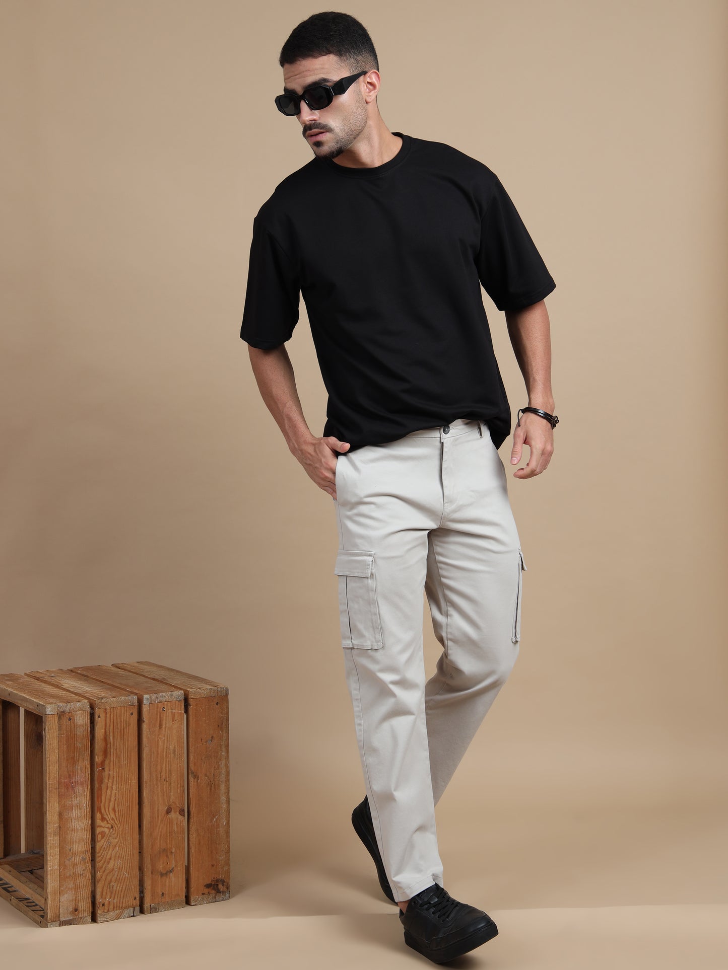  Cream Cargo Pants​ for Men