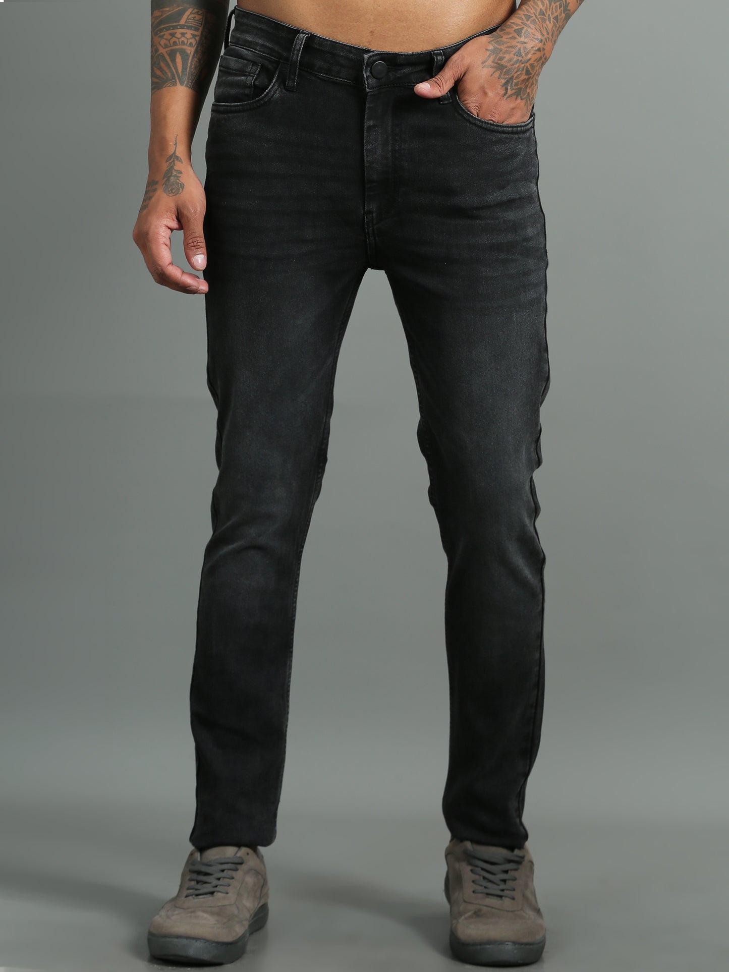 Black double wash StealthLock Jeans