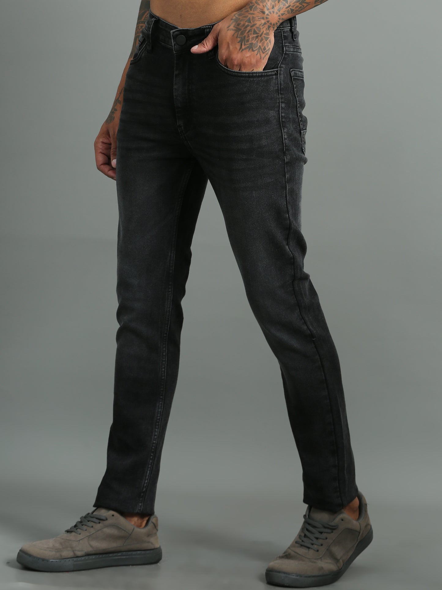 Black double wash StealthLock Jeans