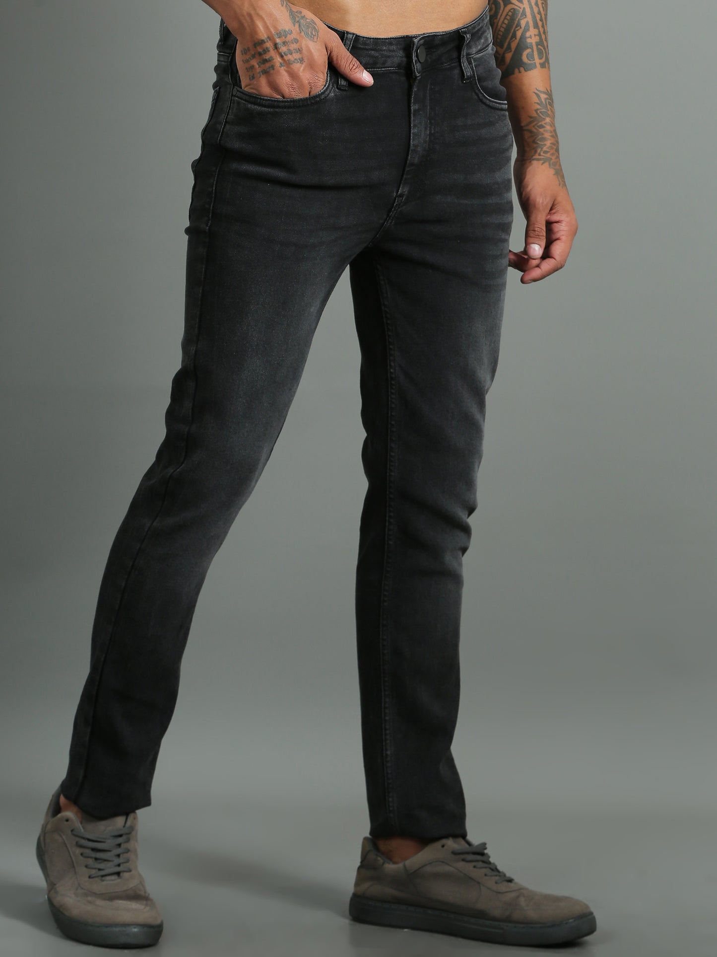 Black double wash StealthLock Jeans