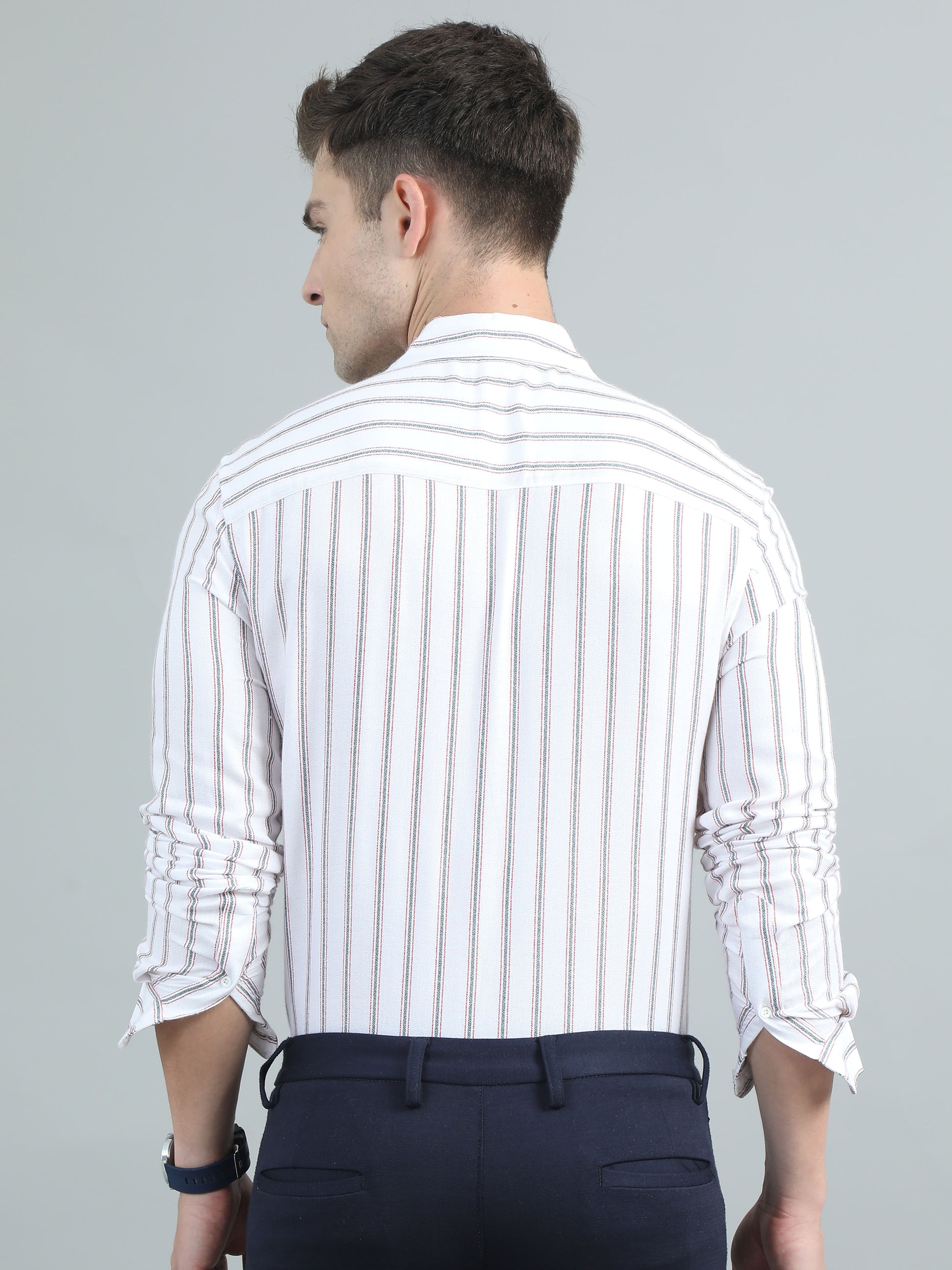  White Stripe Shirt For Men 