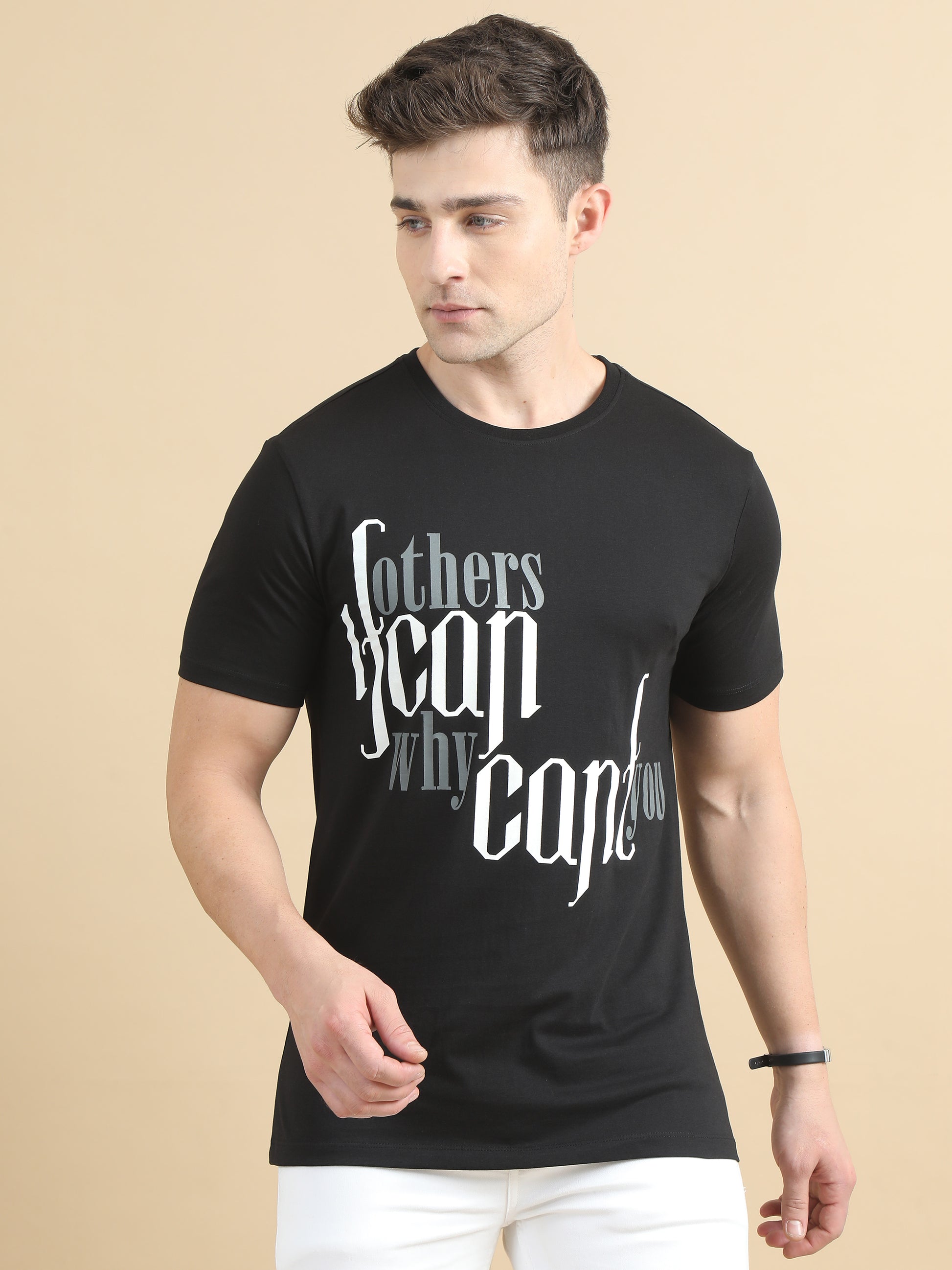  Men black printed t Shirt 