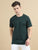 Crew Neck Men Solid T-Shirt - Dark Green