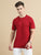 Crew Neck Men Solid T-Shirt - Red