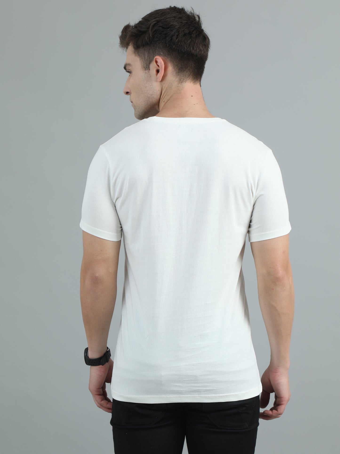 Success White Printed T Shirt For Men