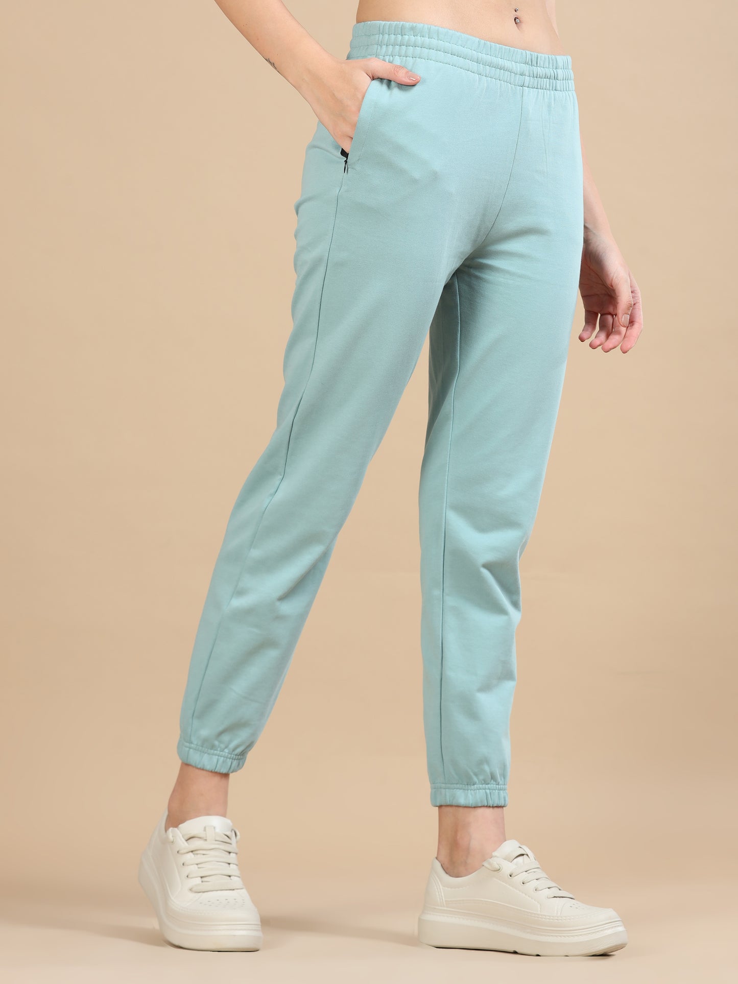 Slim Fit Light Blue Womens Joggers