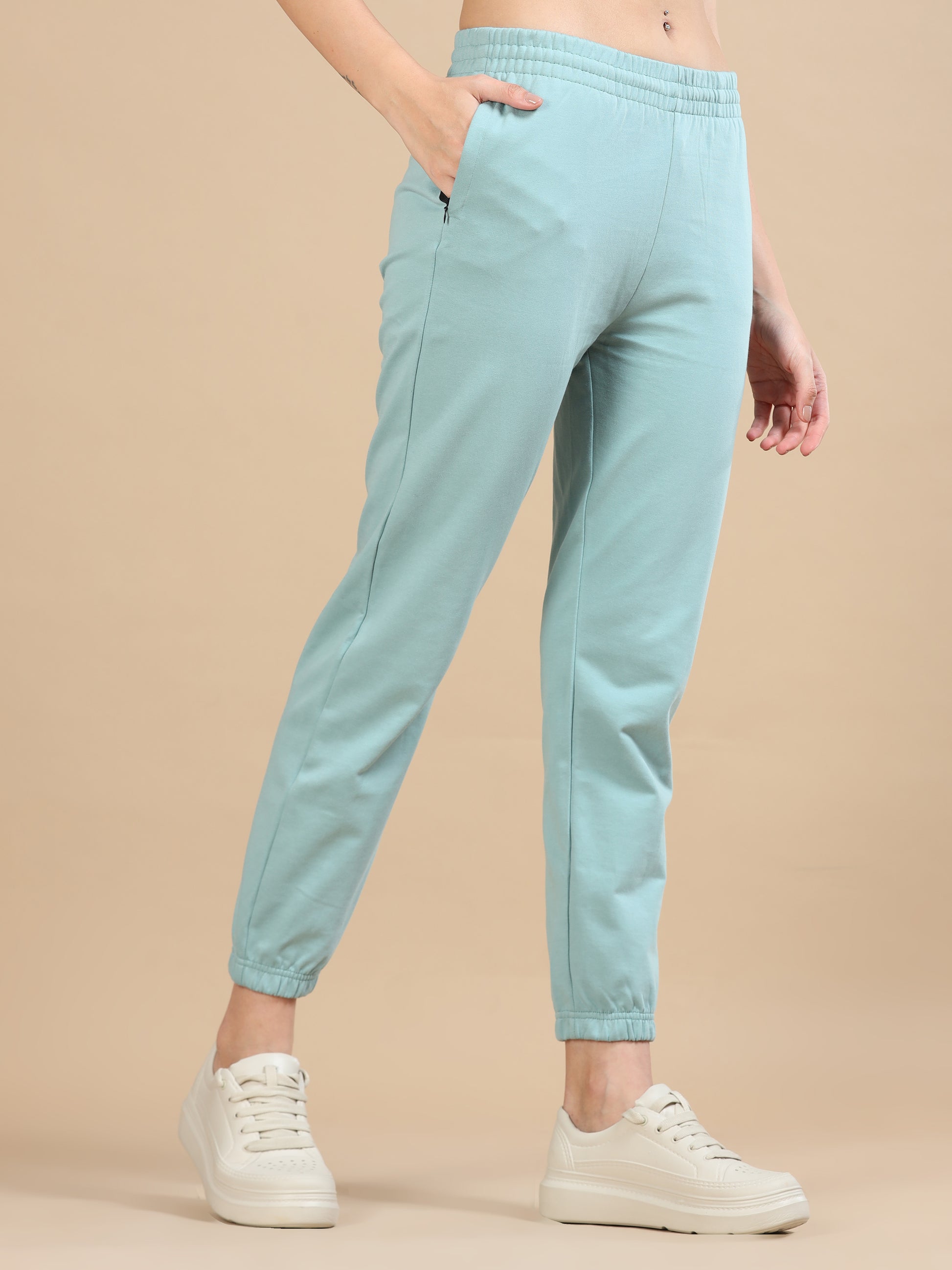 Slim Fit Light Blue Womens Joggers