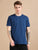 Crew Neck Men Solid T-Shirt - Navy