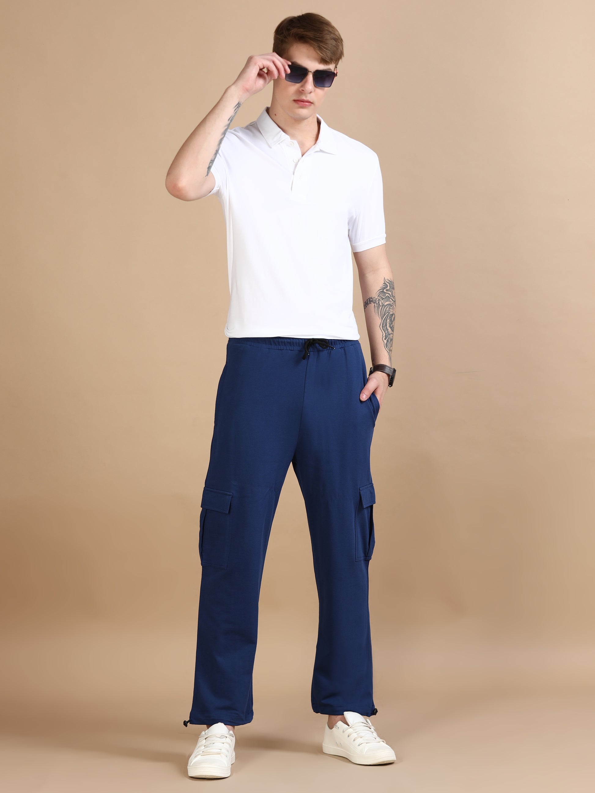 Navy Mens Cargo Pants 