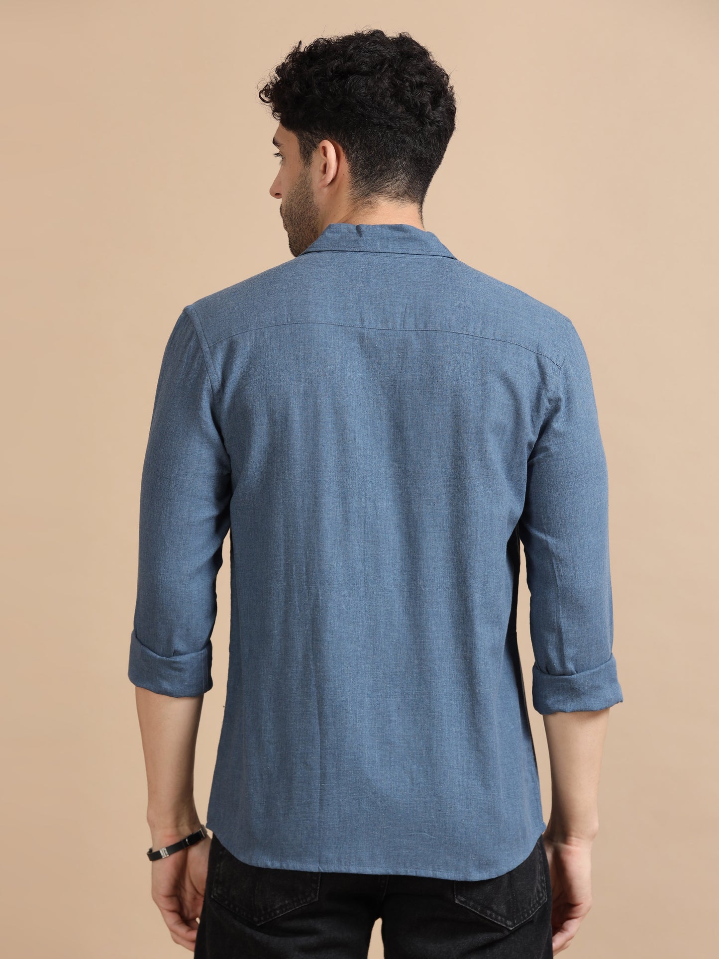  Solid Blue Shirt For Men