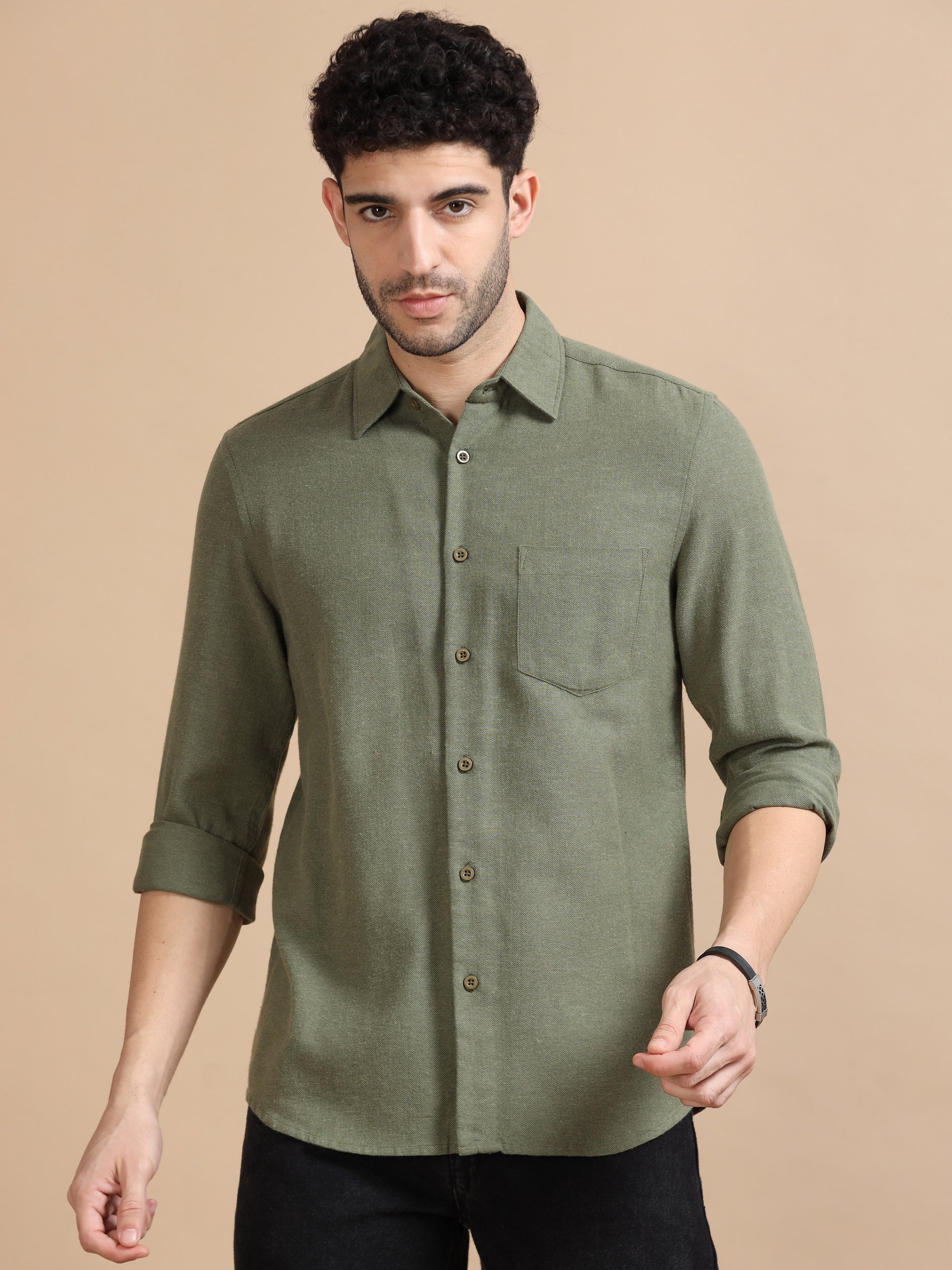 Men's Olive Green Shirt 