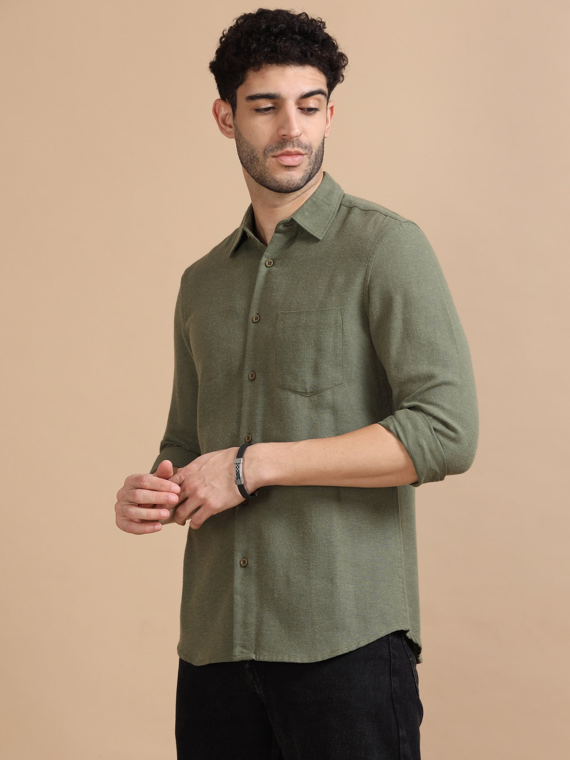 Men's Olive Green Shirt 