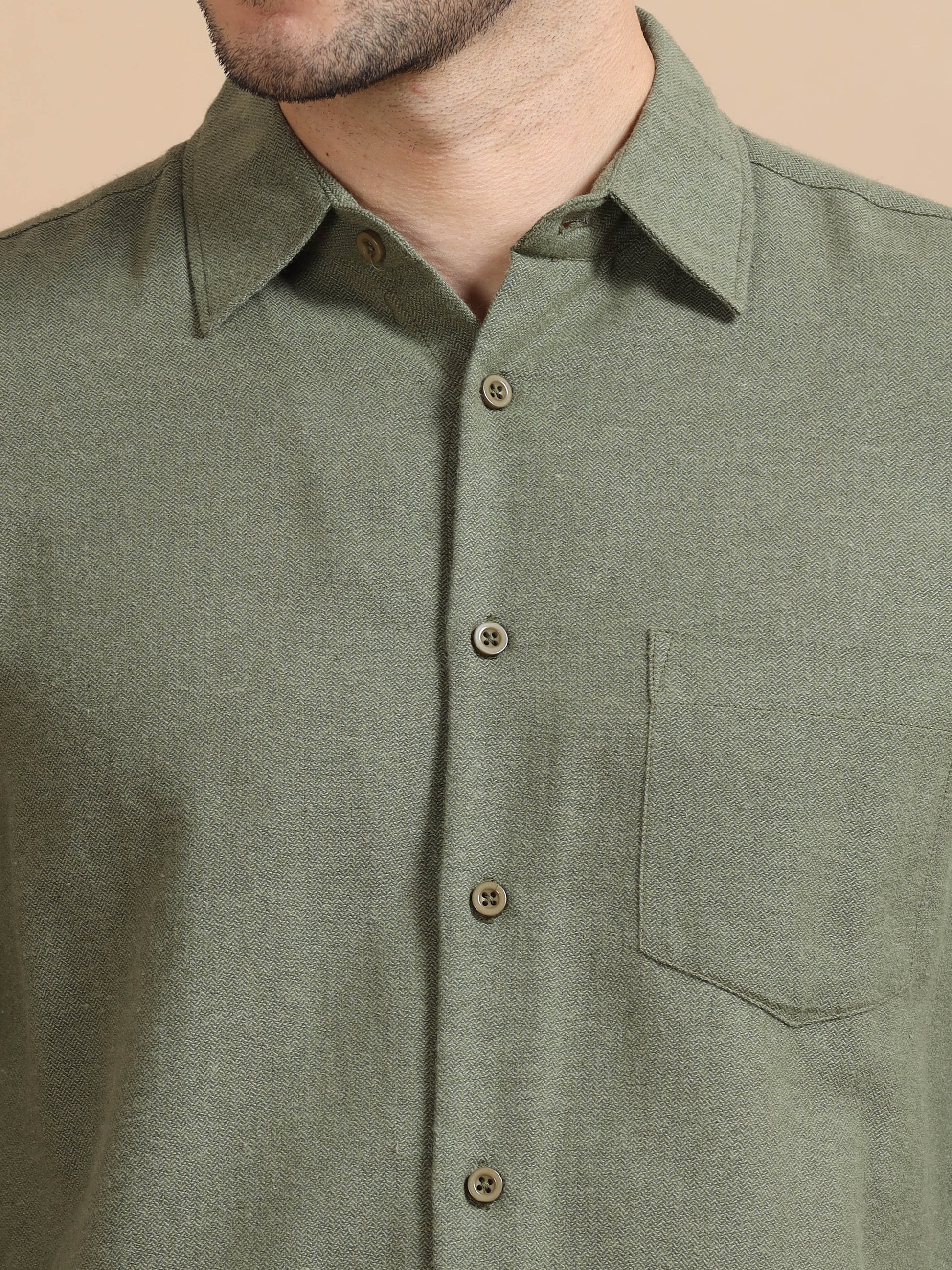 Men's Olive Green Shirt 