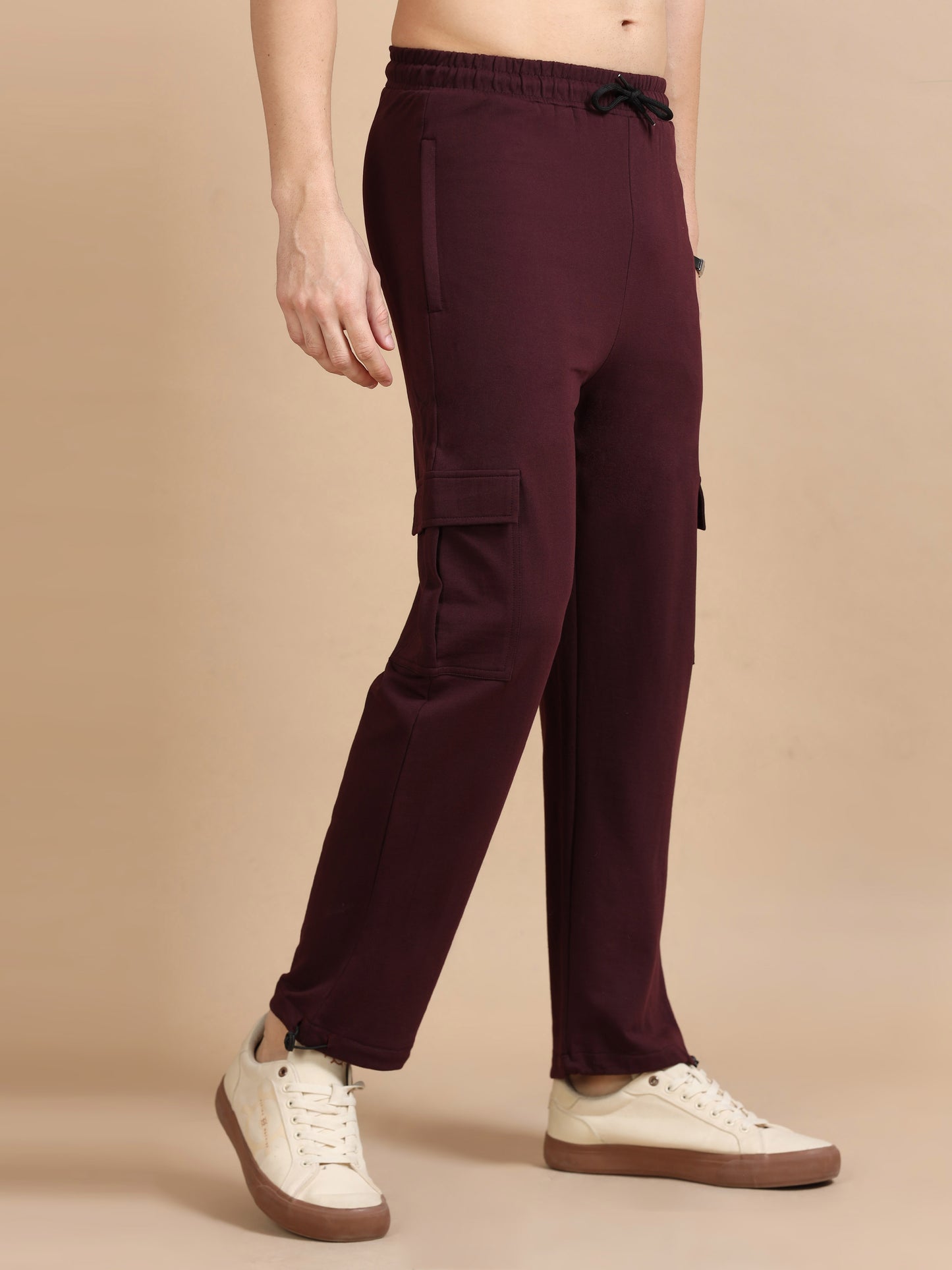 Maroon Men Cargo Pant