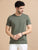 Crew Neck Men Solid T-Shirt - Olive